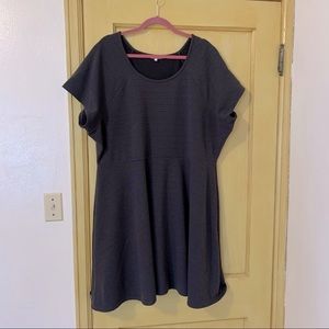 Maurices plus-size stretch skater dress charcoal Size 3X